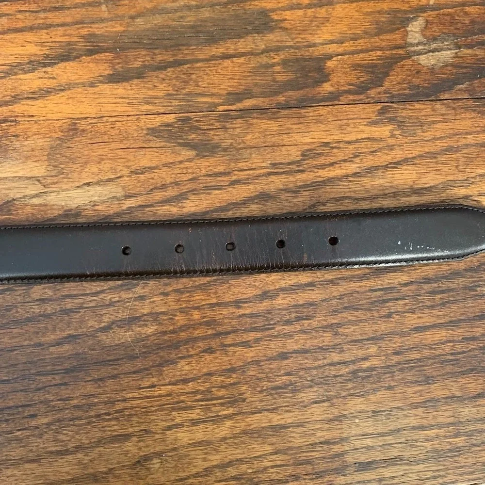 Columbia CS5001 Genuine Full Grain Brown Leather Belt Solid Brass Size 34/85‎